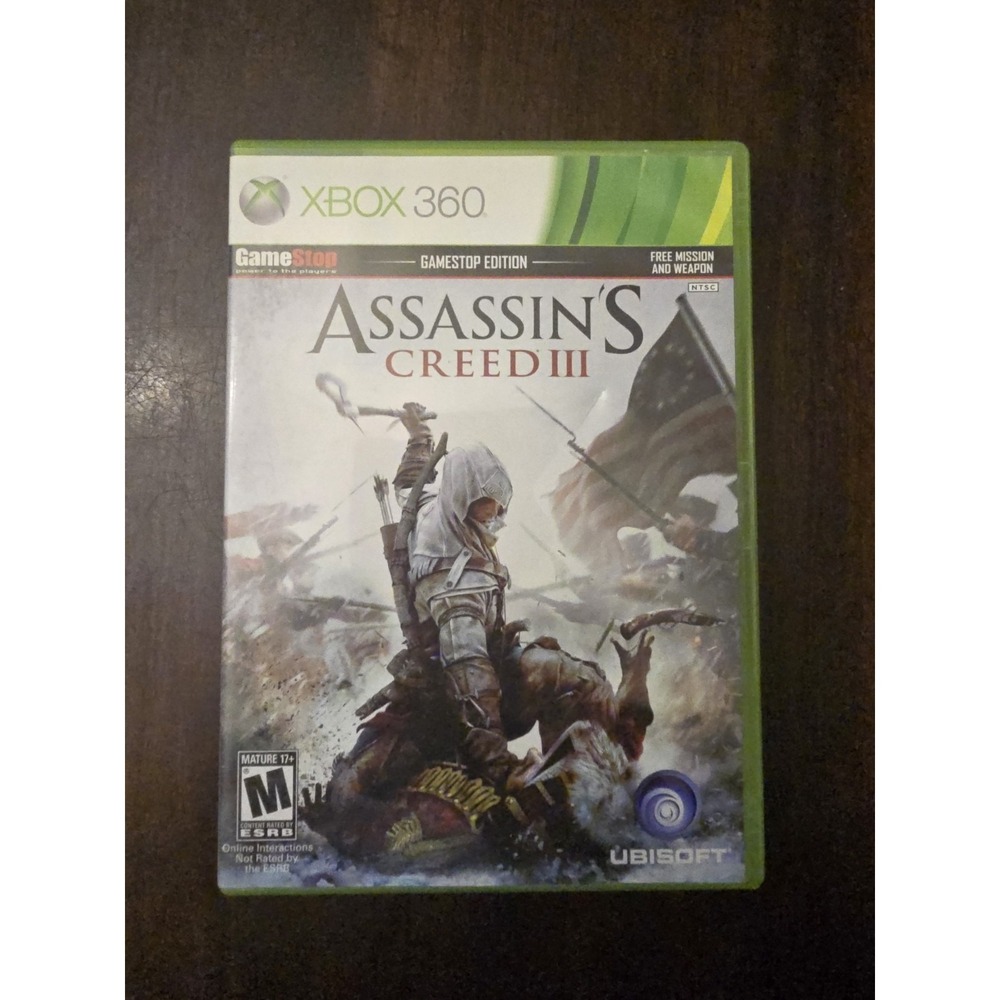 Assassin's Creed III Microsoft Xbox 360 Game Stop Edition Complete CIB Tested